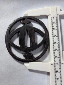 Tsuba Schwert Schutz für Katana Japanische Samurai Yajirobei Eisen Edo Periode - Bild 1 von 10