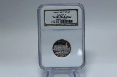 2008 S NGC Silver 25C Arizona PF69 Ultra Cameo - Image 1 of 4