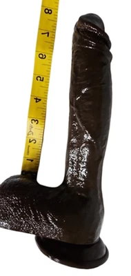 10" Realistic Black Dildo with Strong Suction Cup Flexible Sex toys for Women - Image 1 of 4