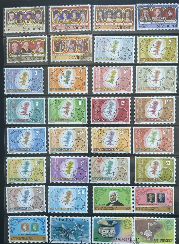 San Vicente 1953-1971 Isabel II emisiones MNH/MH y usado Foto 1 de 1