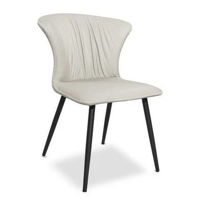 Sedia Core colore beige con gambe in metallo nero - Immagine 1 di 3