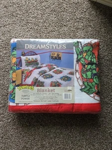 Vintage 1990 TMNT Blanket SEALED Teenage Mutant Ninja Turtles Dreamstyles RARE - Picture 1 of 4