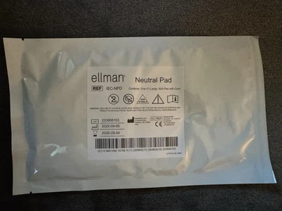 New IEC-NPD exp 09/2025 Ellman Cynosure Large Body Neutral Pad w/Cord 14 Pcs