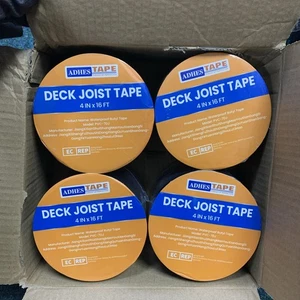 ADHES Deck Travetto Nastro Adesivo Butile Impermeabile Nastro Decking 4in x 16ft -4roll - Foto 1 di 2