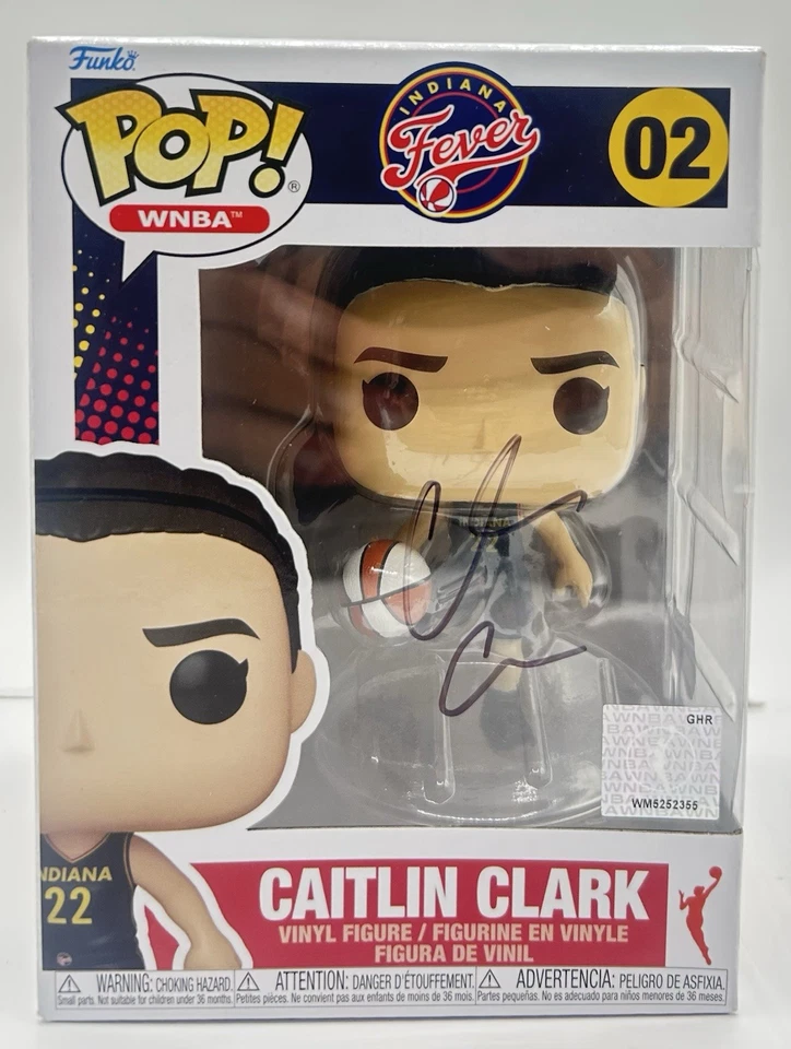 Caitlin Clark Signed Funko Pop 02 Indiana Fever Autographed Beckett BAS COA - Image 1 of 4
