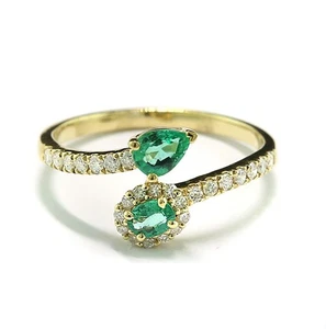 Smaragd Brillant Ring 18 Karat/750 Gelbgold Wert 3.300,- Euro Neu - Bild 1 von 3