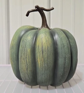 Threshold Large 11" Tall Faux Green Design Home Decor Pumpkin w/ Weighted Base - Picture 1 of 2