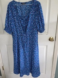 Vestido Floral Azul Bloom Chic Talla 18/20 - Imagen 1 de 3