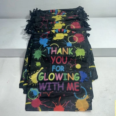 42 New Let’s Glow Drawstring Bags, Glow In The Dark Party Supplies  - Image 1 of 4