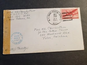 APO 827 FORT CLAYTON CANAL ZONE 1945 Censored WWII Army Cover Infantry w/ letter - Picture 1 of 3