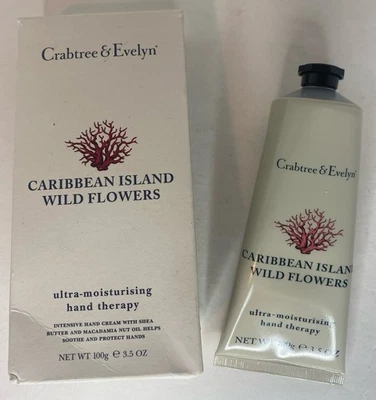 Crabtree Evelyn CARIBBEAN ISLAND WILD FLOWERS HAND THERAPY 3.5oz New w Box Read - Image 1 of 4