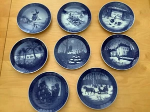 Acht Vintage KÖNIGLICH KOPENHAGEN Dänemark Weihnachten und mehr Teller 1963-1984 - Bild 1 von 11