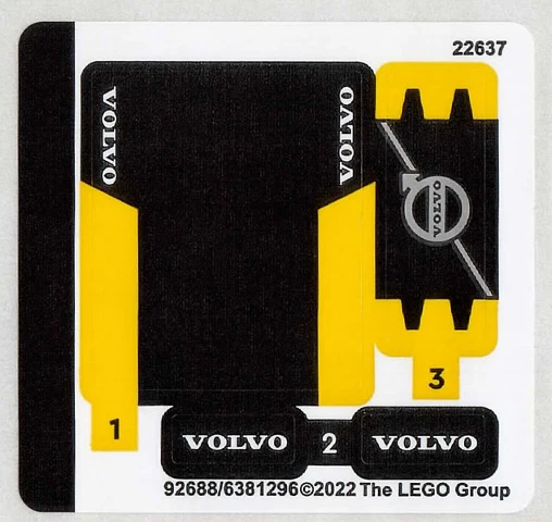 LEGO 30433stk01 TECHNIC VOLVO Sticker Sheet for Set 30433 - (92688/6381296) - Bild 1 von 1