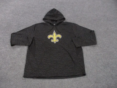 New Orleans Saints Hoodie Sweatshirt Adult XL Pullover Black Logo Graphic Mens Cover