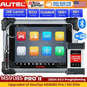 2024 Autel Scanner MaxiSys MS908S PRO II J2534 Pr0gramming Tool Diagnostic Tool - Picture 1 of 19