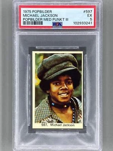 1975 Popbilder #597 Michael Jackson Med Punkt III PSA 5 Pop 7 (Music) - Picture 1 of 2