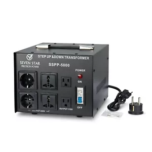 Seven Star 5000 Watt Voltage Transformer Up/Down 110V to 220 Volt - Picture 1 of 5