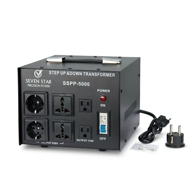 Seven Star  5000 Watt Voltage Transformer Up/Down 110V to 220 Volt - Image 1 of 4