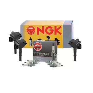 NGK 3 Ignition Coils and 6 V-Power Spark Plugs Kit For Tacoma 4Runner Tundra V6 - Picture 1 of 1