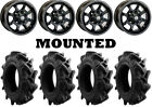 Kit 4 Efx Motohavok Tires 31X8.5-14 On Moose 415X Matte Black Wheels Hp1k