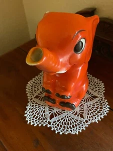 Goebel Elephant Creamer Pitcher German Orange 1935-1949 Mark - Picture 1 of 11
