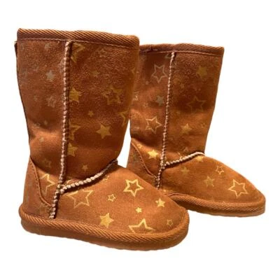 Botas altas Airwalk imitación piel de oveja talla 5 marrón dorado estampado de estrellas 177141 de moda Foto 1 de 4