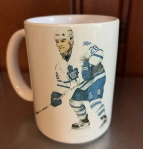 Taza de café vintage años 90 Tie Domi Toronto Maple Leafs NHL edición limitada rara - Imagen 1 de 9