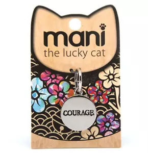 MANI THE LUCKY CAT CHARM - COURAGE - good luck for figurine keychain bracelet - Bild 1 von 4