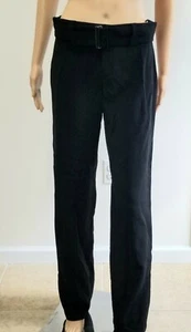 Strenesse Gabriele Strehle Women's Wide Pants with belt Black  Pants Size 4 /36  - Picture 1 of 12