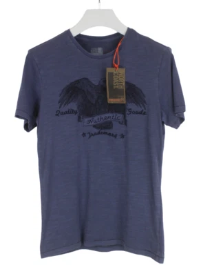 Camiseta NORTH COAST Súper Ajustada Para Hombre MEDIANA Manga Corta Cuello Redondo Azul Foto 1 de 4