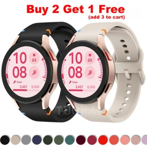 For Samsung Galaxy Watch 7 6 4 5 Pro Classic 45 40 44mm Silicone Soft Band Strap - Picture 1 of 84