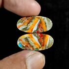 18.00 Cts Natural Oyster Copper Turquoise Oval Cabochon Pair Gemstone 23X11X3 MM