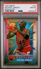 1994-95 Topps Finest Michael Jordan Refractor Bulls HOF #331 PSA 8 NM-MT