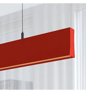 Lámpara colgante LED lineal de oficina de alta calidad color rojo tomate rojo diseño - Imagen 1 de 10