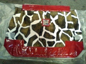 Miche Prima Shell LEXI Giraffe Print Red Faux Leather Bag Cover Shell NEW - Picture 1 of 6