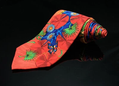 Corbata Rush Limbaugh No Boundaries Lilly Pad Tropical Audaz Colores Afilados Foto 1 de 4