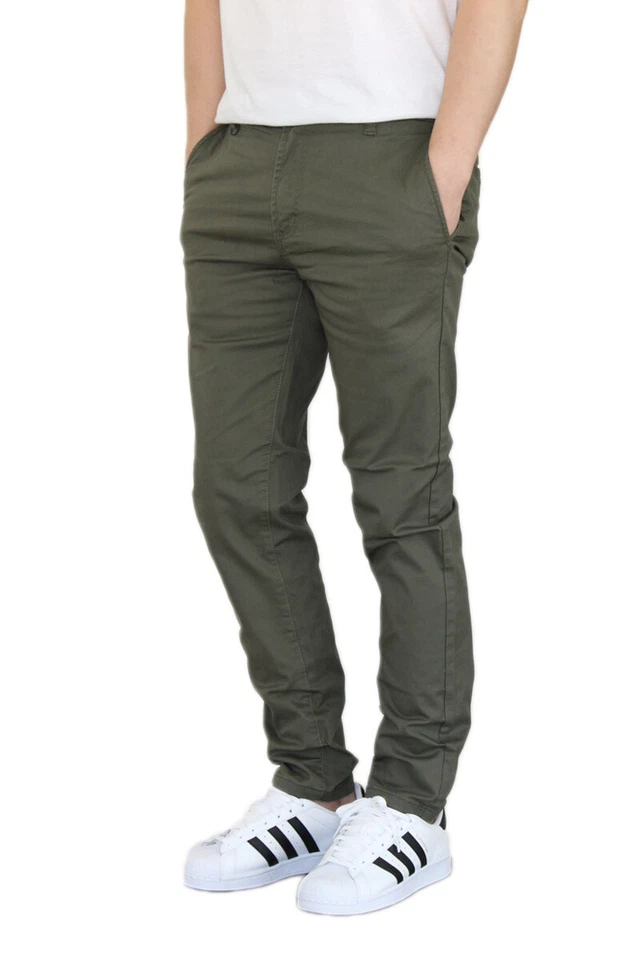 UX MEN'S 9 COLORS CHINO TWILL STRETCH SKINNY PANTS (SIZE 28-44) ***FAST SHIP - Image 1 of 1
