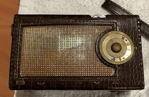 Bulova Modell 270 sehr frühes "Tubeless" Leder Transistorradio RAR ca. 1956 - Bild 1 von 3