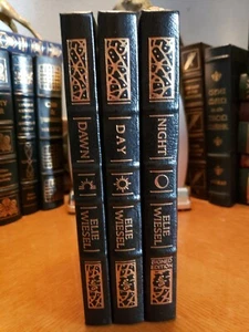 Easton Press signiert DIE NACHT-TRILOGIE Elie Wiesel 3 Bände NIGHT DAY DAWN - Bild 1 von 10