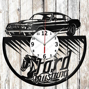 Ford Mustang Vinyl Wall Clock Made of Vinyl Record Original gift 2547