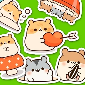 38 Cute Hamster Friends Kawaii Stickers Journal, Diary Stickers, Scrapbooking - Picture 1 of 4