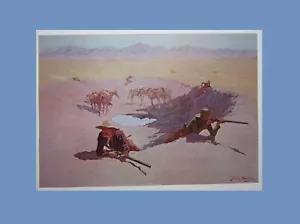 Frederic Remington the Fight for the Waterhole West America 11x9" Art Print - Picture 1 of 5