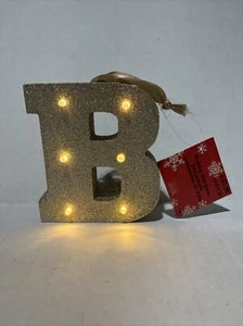 Marquee Light Up Gold Glitter Wall Hanging Letter B 4.5” Studio Decor New - Picture 1 of 5