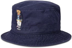 Polo Ralph Lauren Hombre Azul Marino Informal Polo Oso Sombrero con Cubo, S/M 8896-8 - Imagen 1 de 1