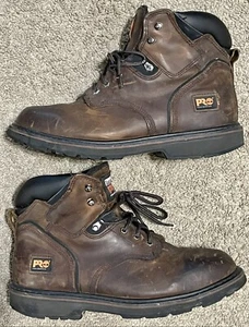 Timberland Pro Stiefel Herren Größe 13 M Braun Leder Arbeit Stahl Sicherheit Zehe Pit Boss - Bild 1 von 21
