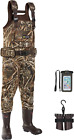 Hunting Waders with Boot Hanger & 600G Insulation, Waterproof Cleated Neoprene B