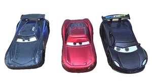 Set auto DISNEY PIXAR 3" in metallo. JACKSON STORM, ALLEGGERIMENTO MCQUEEN, LEWIS HAMILTON - Foto 1 di 6