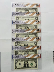 USA, Star Note,(2003) 1, Dollar 7- Consecutive Serials, July 4th,Special Edition - Picture 1 of 2