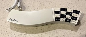 Teléfono Wave de Colección Blanco y Negro Deco Teléfono Fijo Años 80 - Dispositivo Solo Sin Probar - Imagen 1 de 5