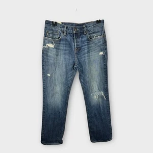 Jeans uomo Abercrombie & Fitch taglia 32x30 classico denim dritto invecchiato - Foto 1 di 9